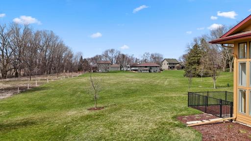 Backyard opens to neighboring yards making it a great place to run!