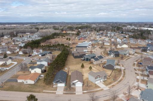 Aerial view showcasing the homeâs setting within the desirable Brainerd Oaks community.