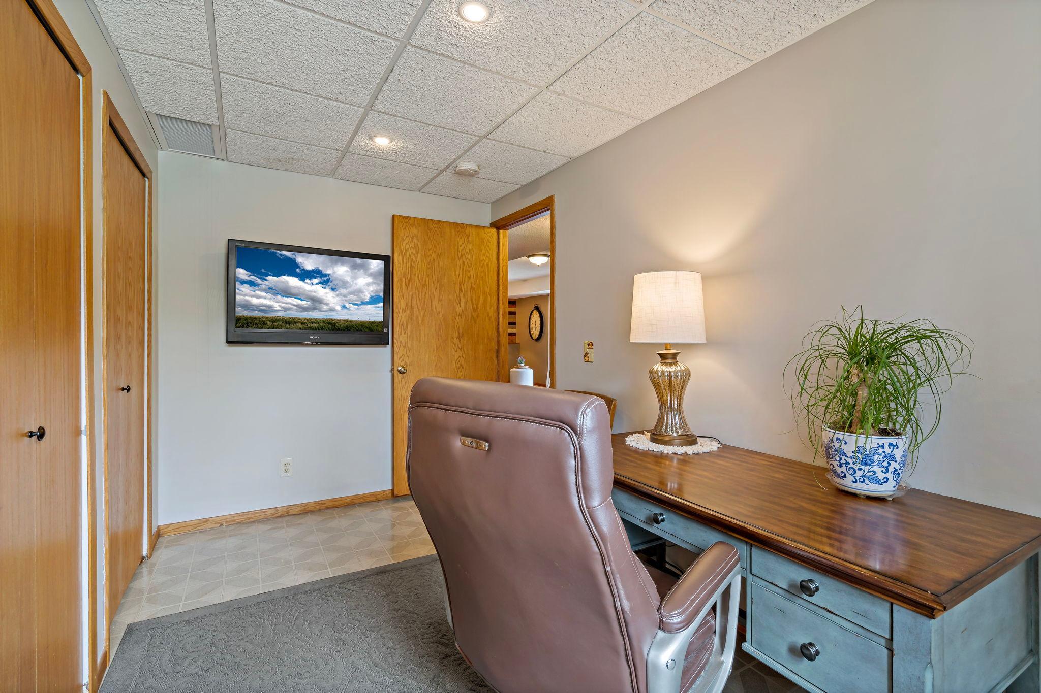 Lower level bedroom or office