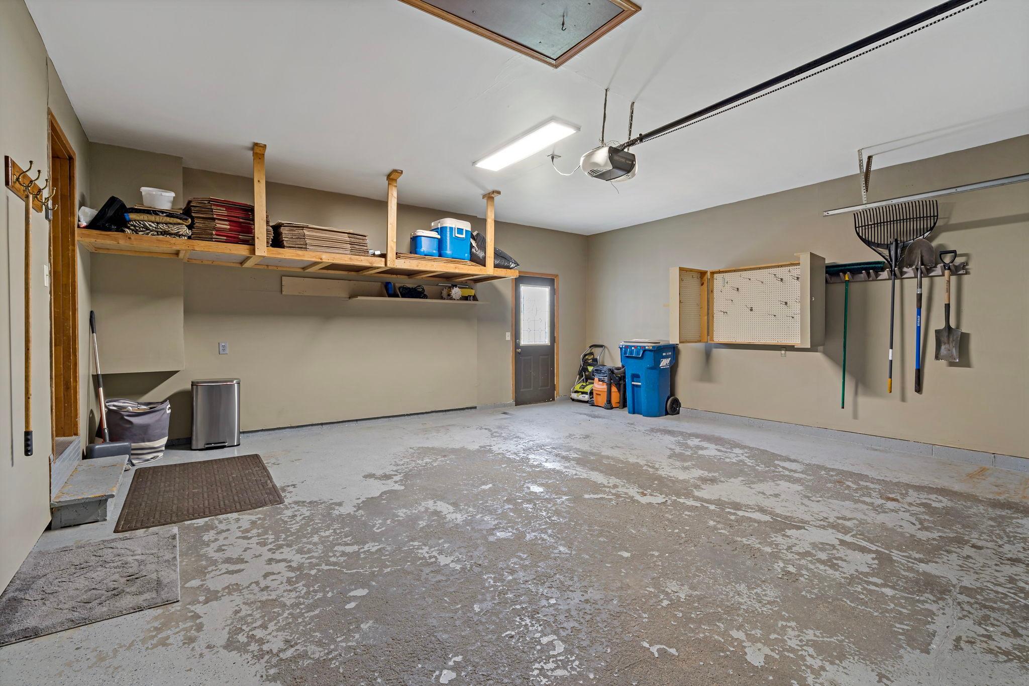 Easy access to back yard through garage.