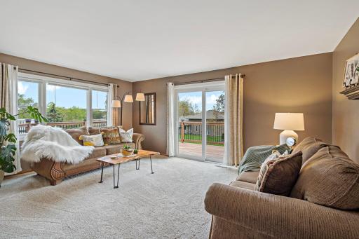 Easy access to your new wrap-around deck from the upper level.