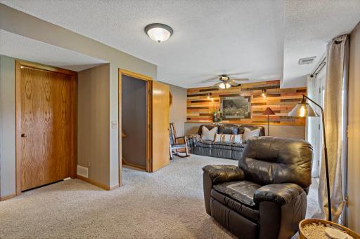 You can easily close the door and make the lower level very private.