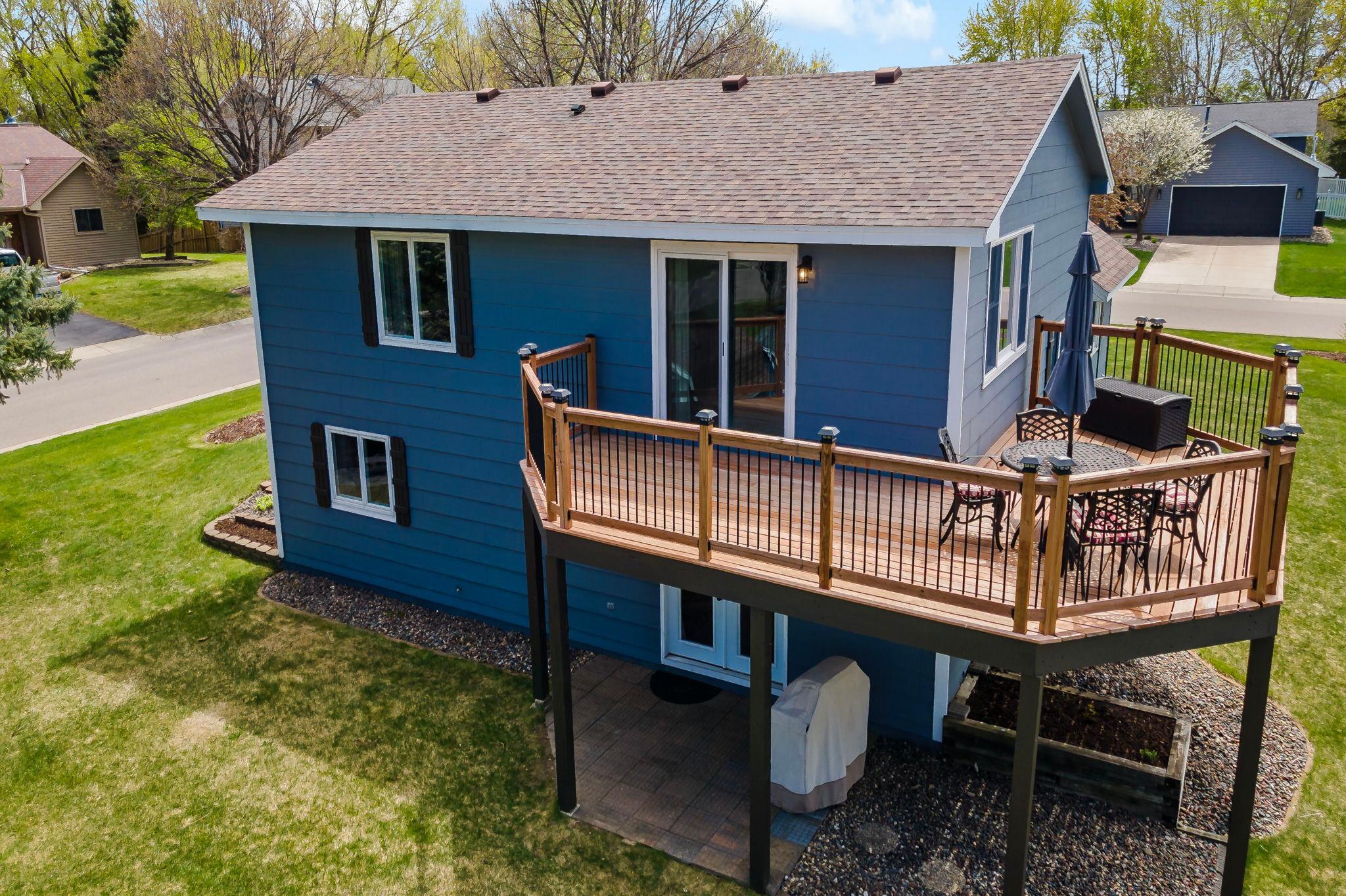 The wrap around deck is perfect for gatherings and provides plenty of sunlight