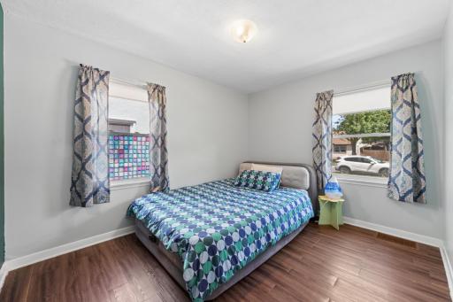 Comfortable and roomy main-level bedroom.