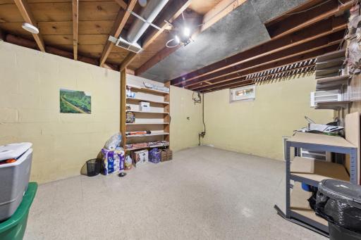 Bonus space perfect for a workshop or hobby room.