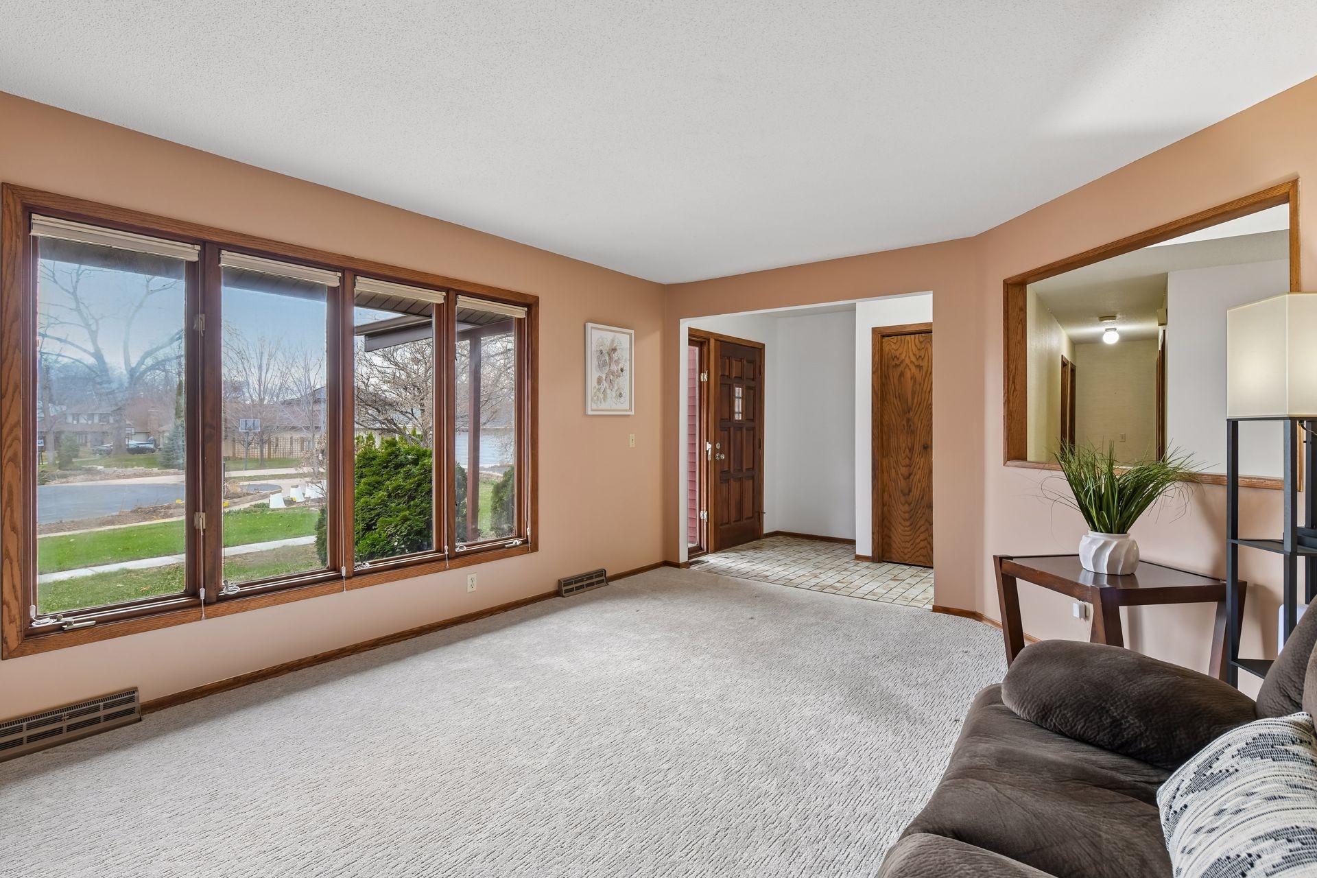 Large picture windows in the Living Room!