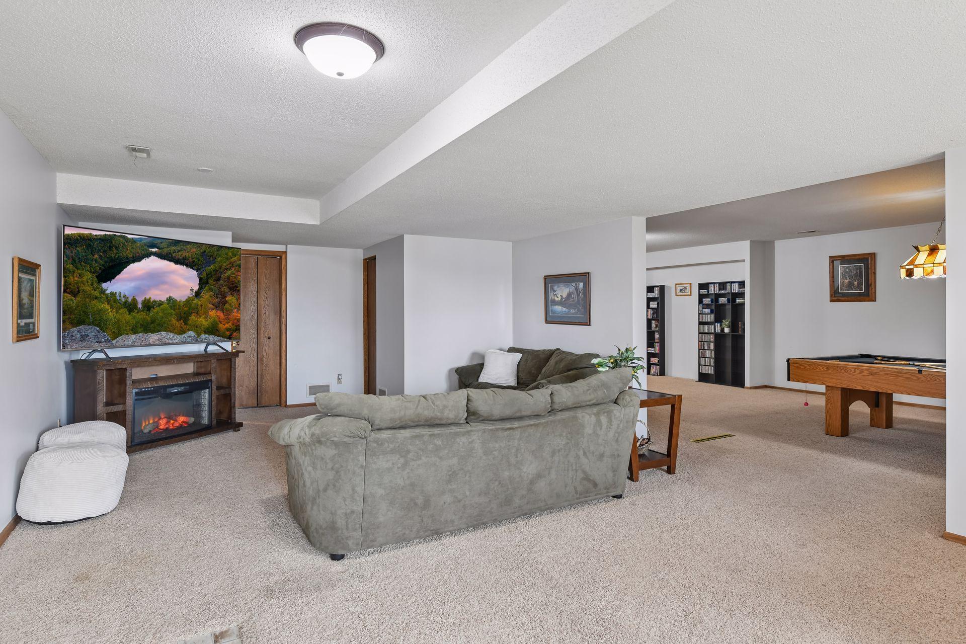 Plenty of room for a movie or game night!