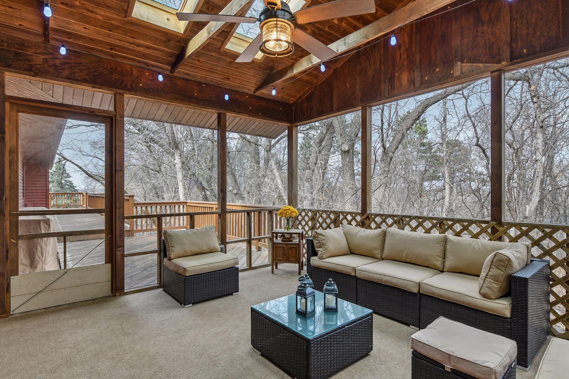 Deck is directly off the screened Porch!