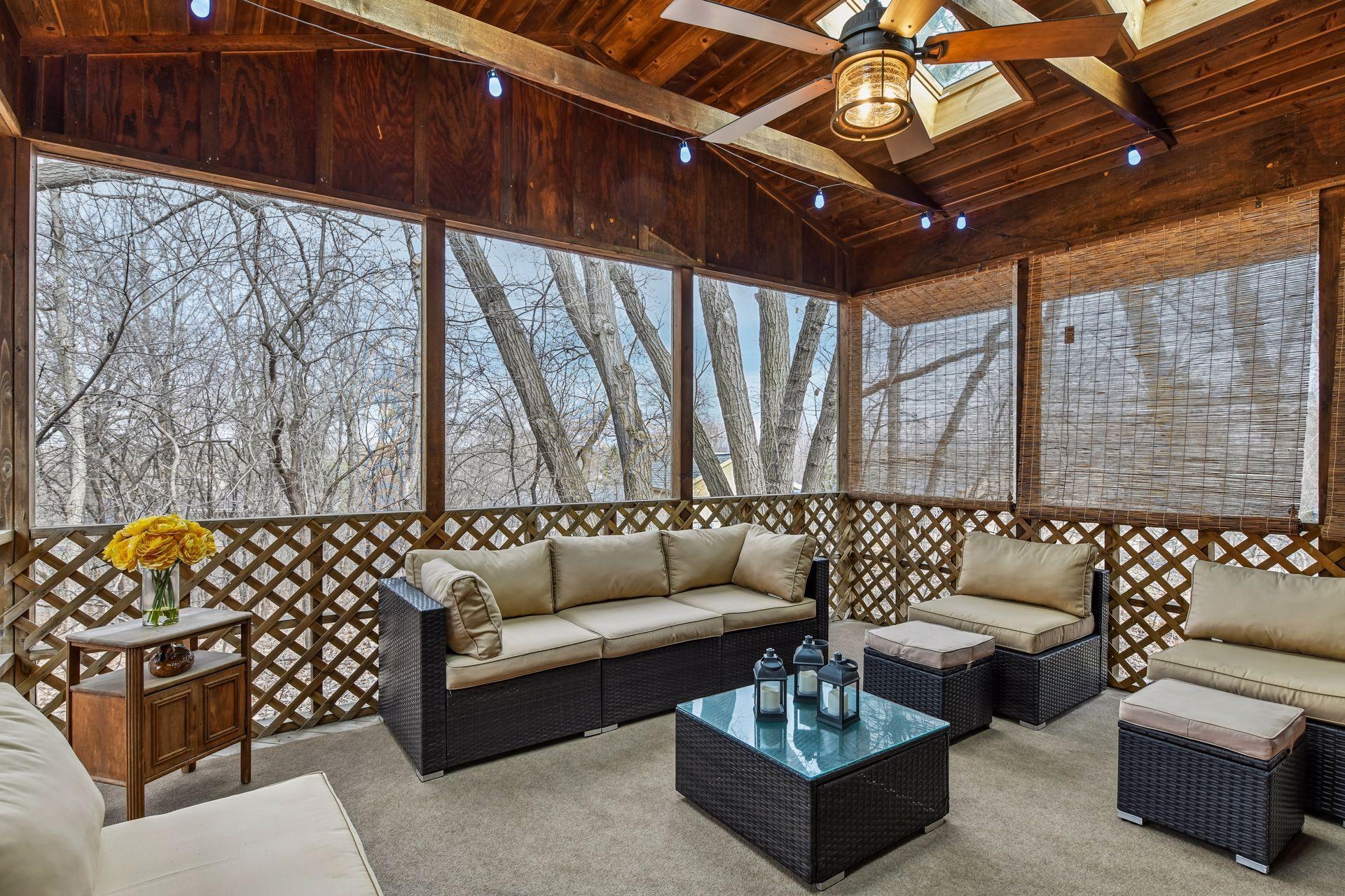 Screened porch off main level family room.