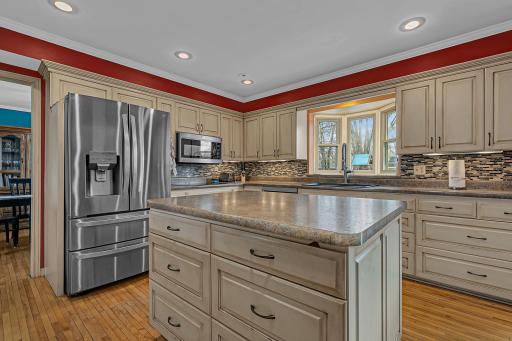 The heart of the home is a beautiful kitchen designed for both function and style.
