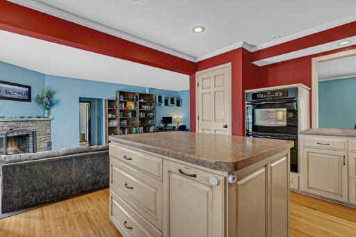 Hardwood floors flow throughout the main level living spaces.
