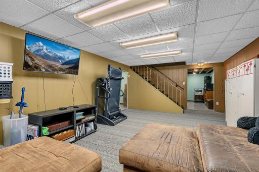 The lower level offers excellent flexibility.