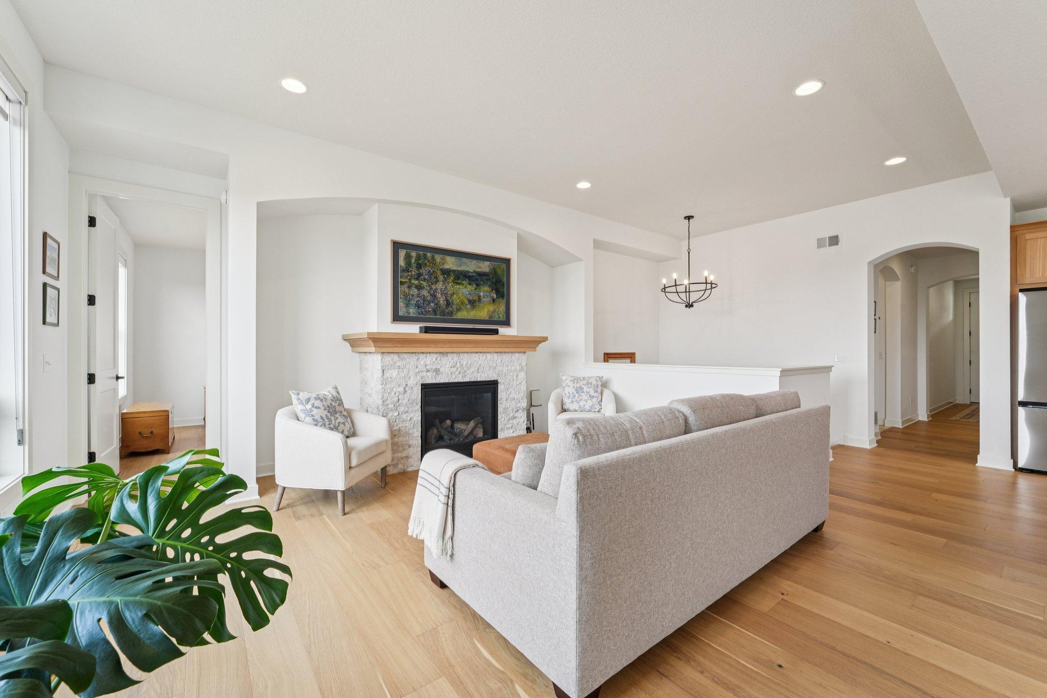 Living Area with gorgeous fireplace - 6621 Harvest Trl. Chaska, MN 55318