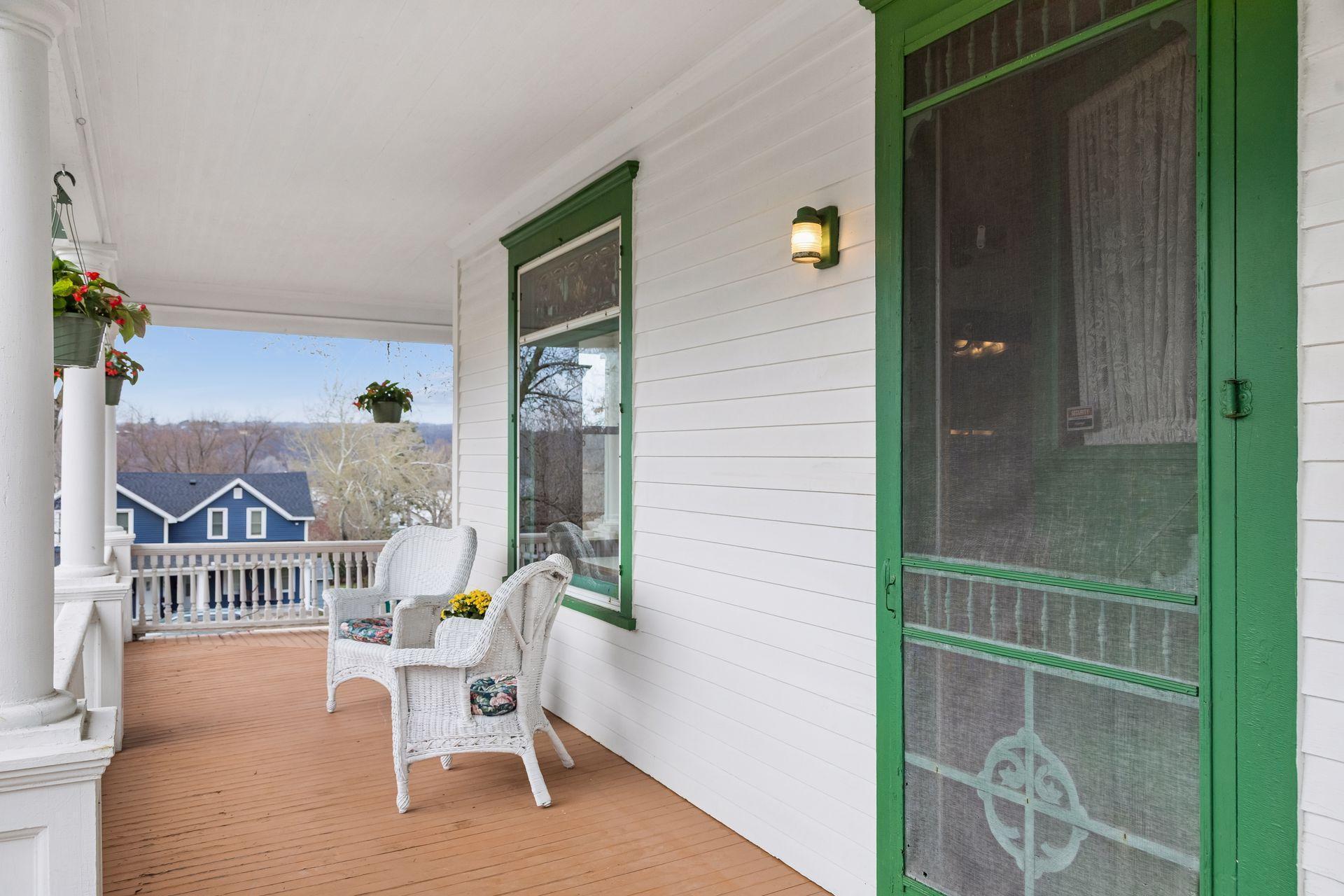 Enjoy relaxing on your front covered porch