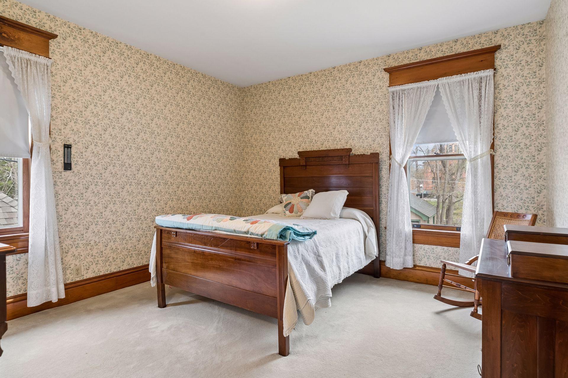 bedroom number 4, does not have a closet, but large enough for an armoire or to add a closet