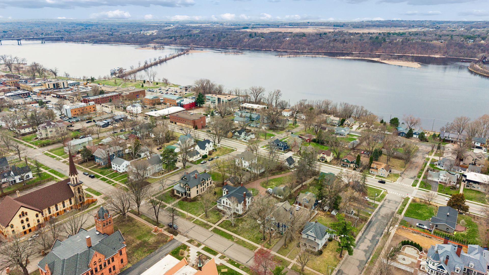 Several churches and Phipps mansion on lower right corner