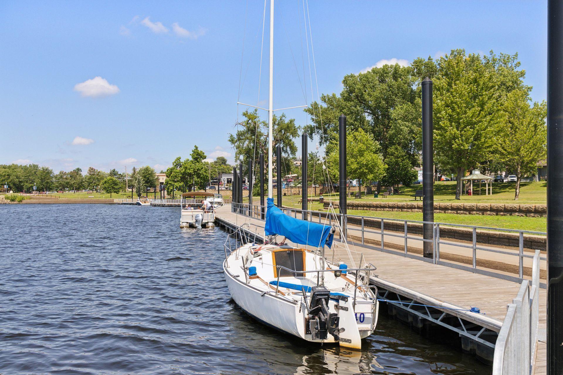 St Croix river docks located downtown