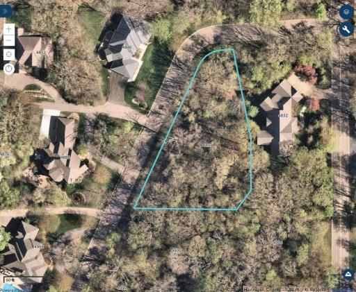 This home would be built into an already established neighborhood.