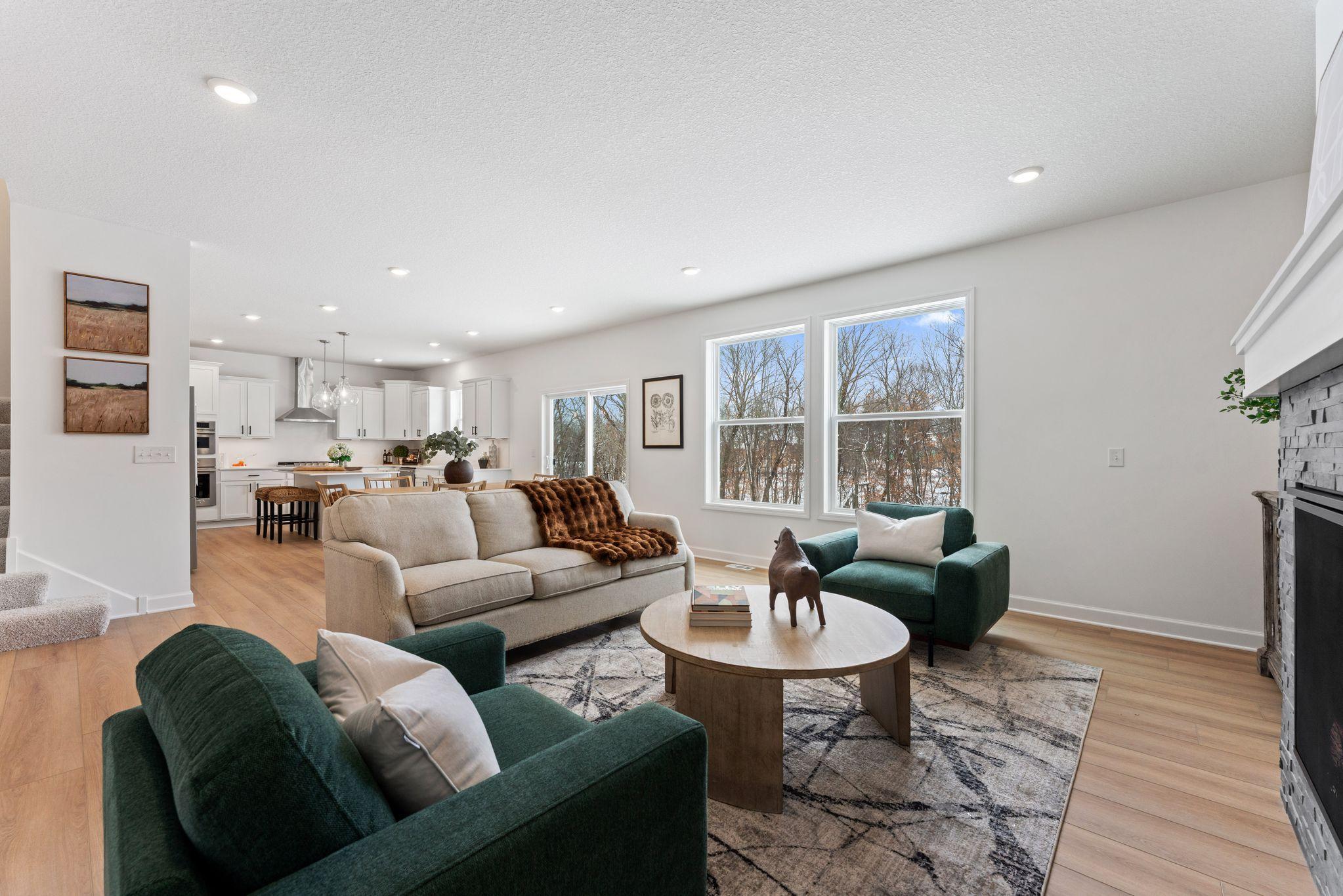 Photo is of the actual home.