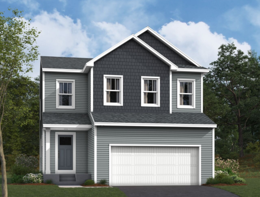 Louisville Elevation B. Not same exterior colors. See selected Exterior collection colors photo.