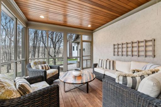 Main level screened porch