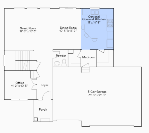 Sinclair main level floorplan