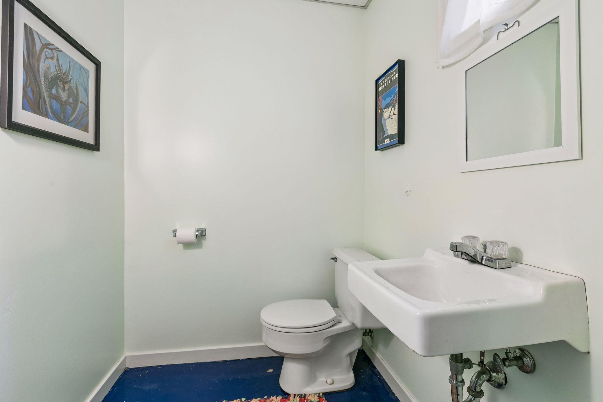 Lower level half bath