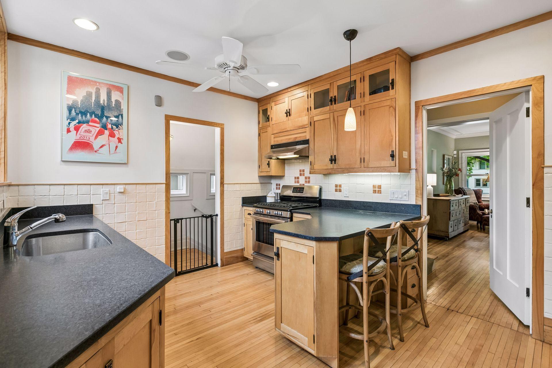 Updated kitchen in keeping with the period and style of the house