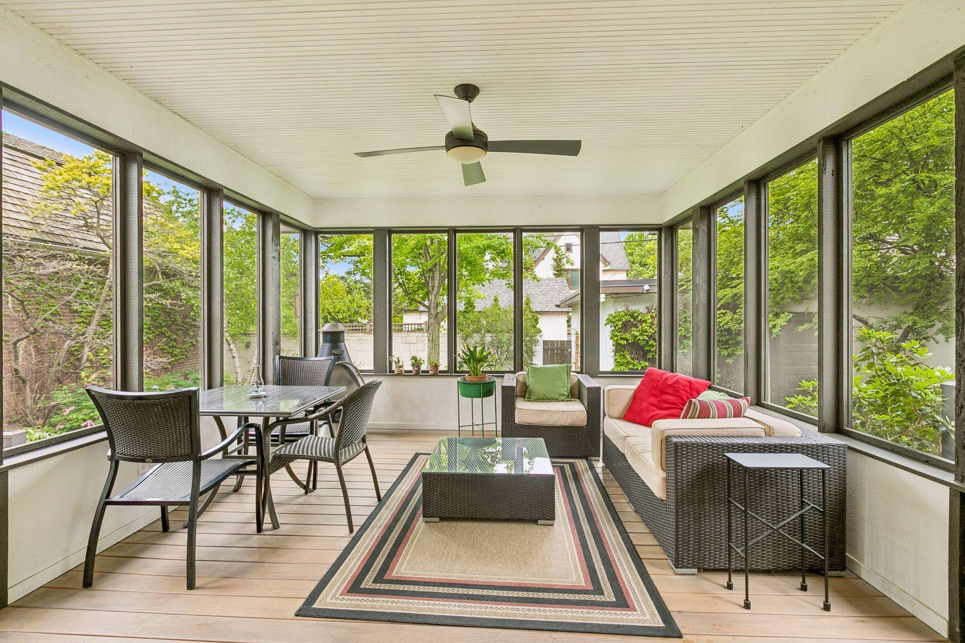Entertain or relax outdoors in this large, screened porch