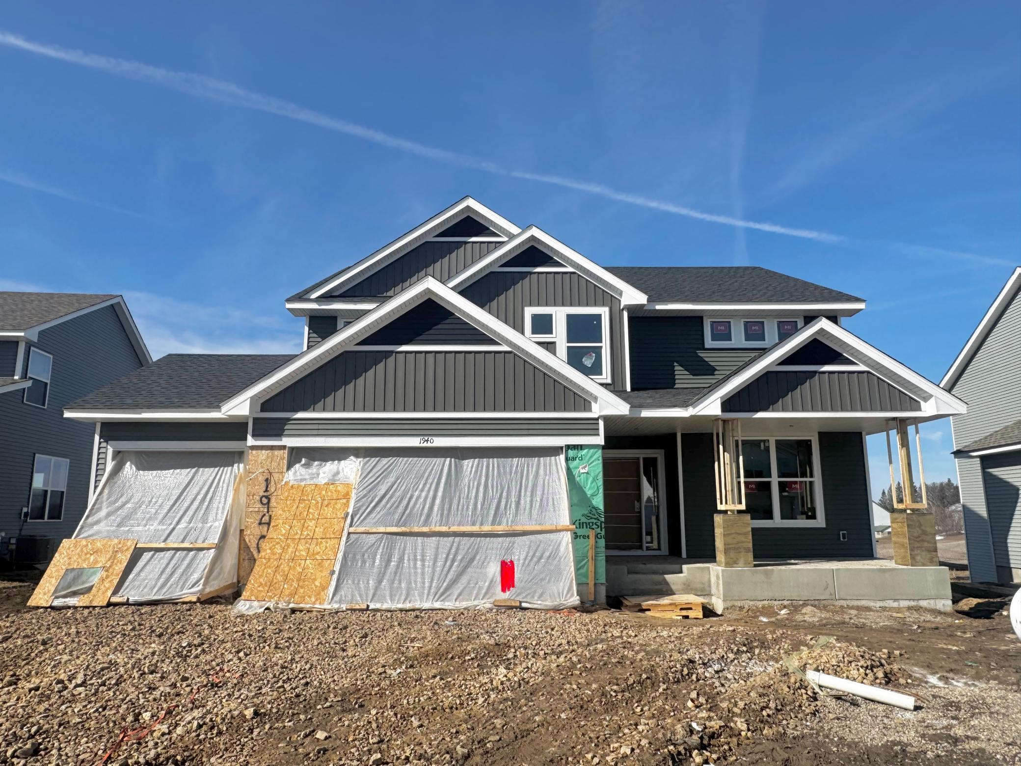 Progress photo of the actual home.