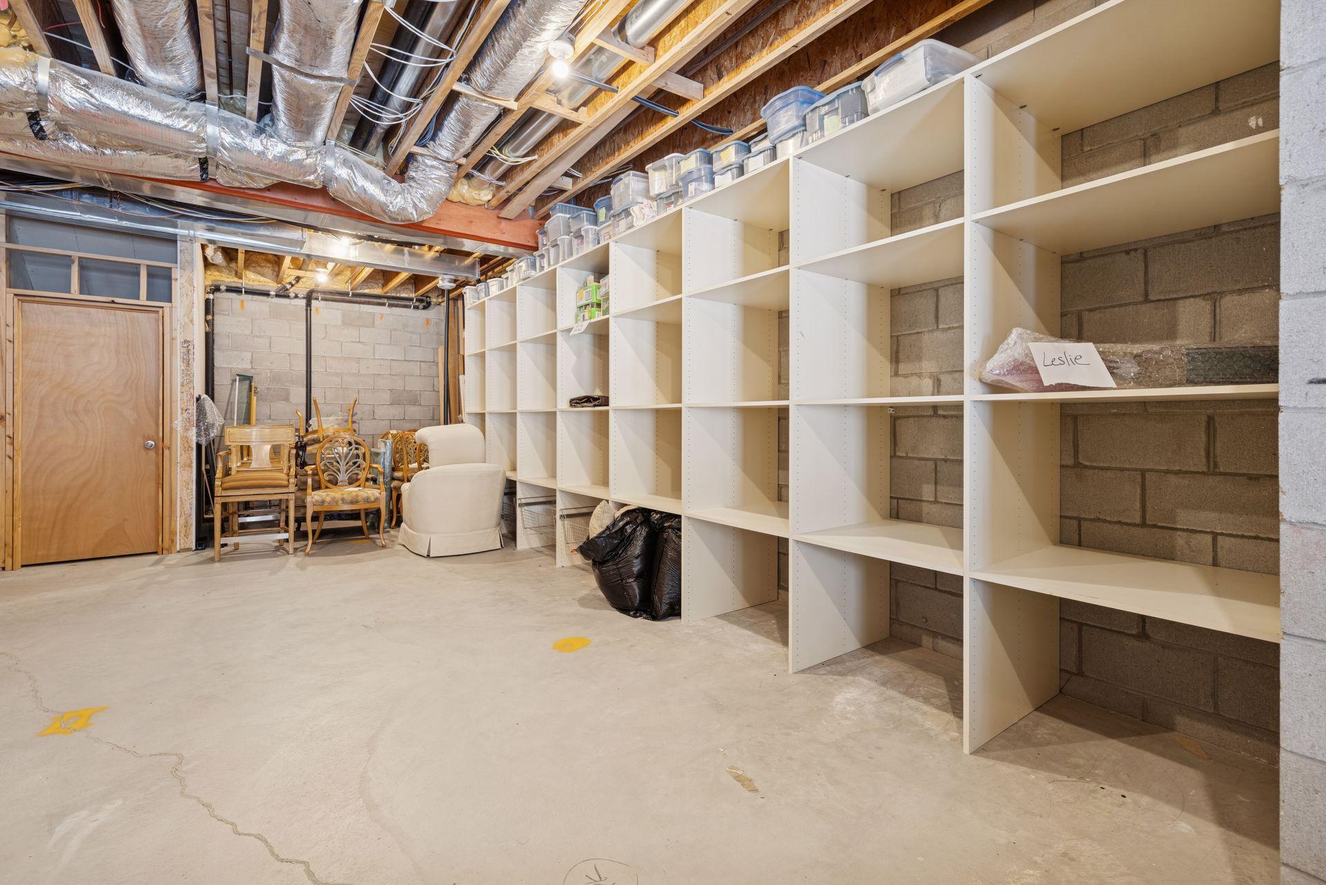 Future Full bath for lower level bedroom is roughed in.