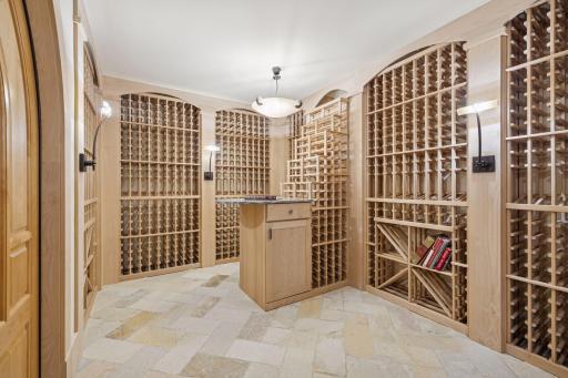 Climate controlled wine cellar is what was hiding behind those beautiful arched doors.