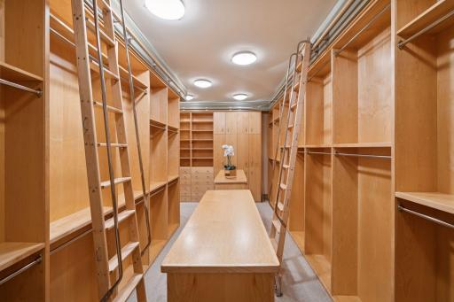 Who would not love all this incredible closet!!! and this is 1 of 2 walk-in closets.