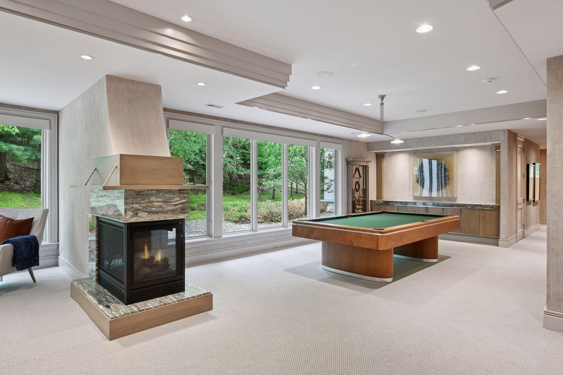 Generous sized billiards area - easy to take your best shot.