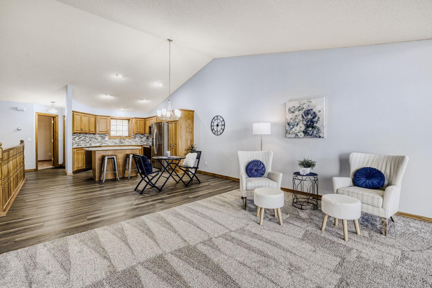 The kitchen, dining area and living room are all easily accessible and allow for some great entertaining space.