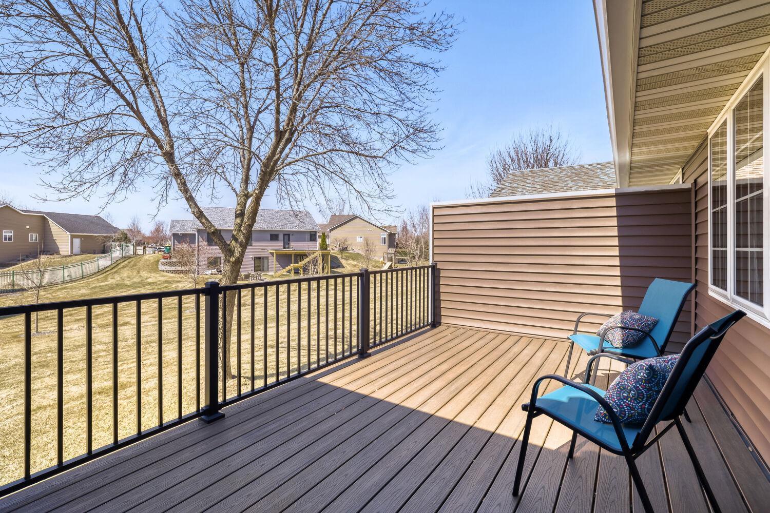 Deck on the back of the home. Plenty of room for patio furniture.