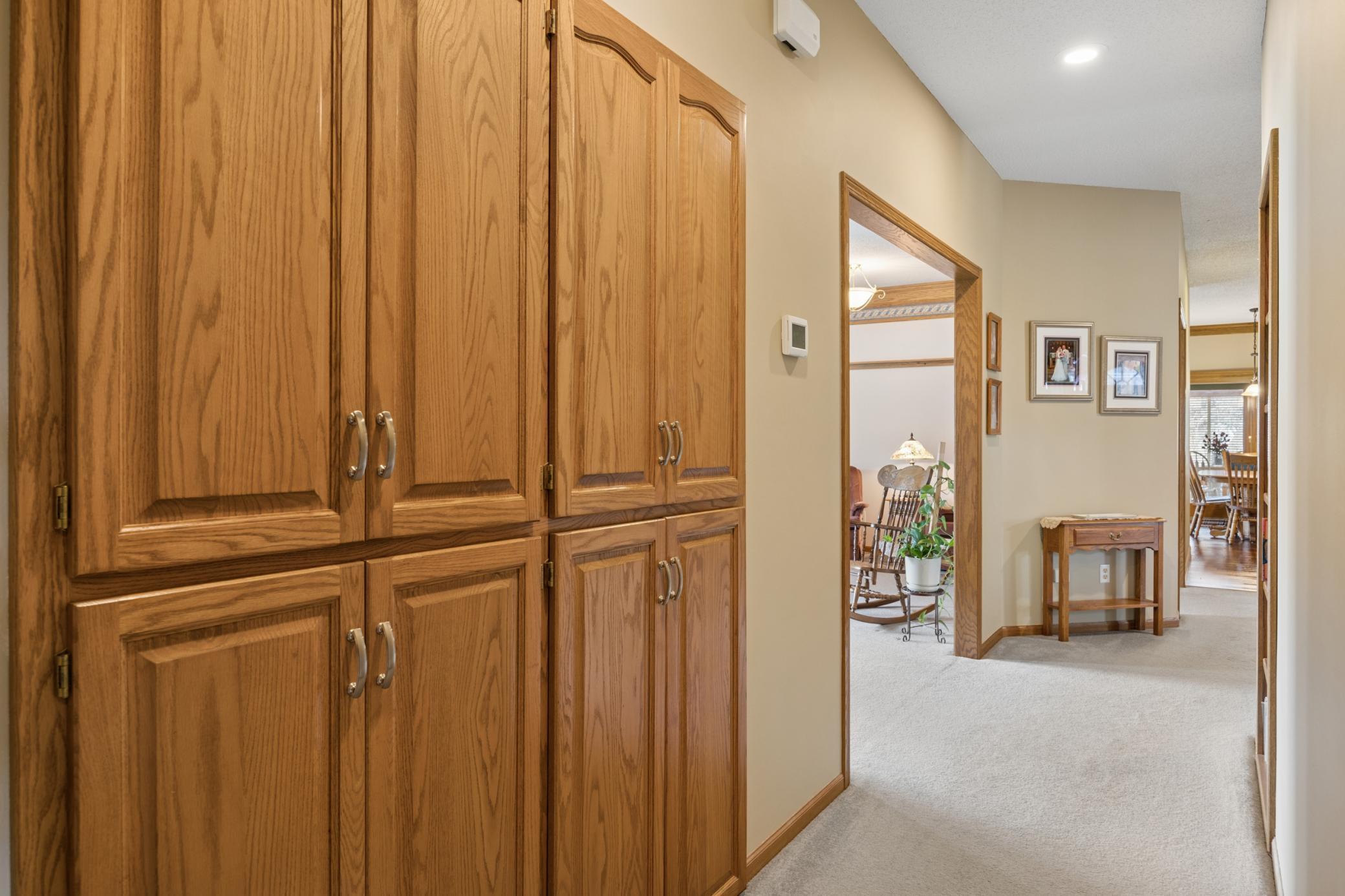 wide hallway with closet space