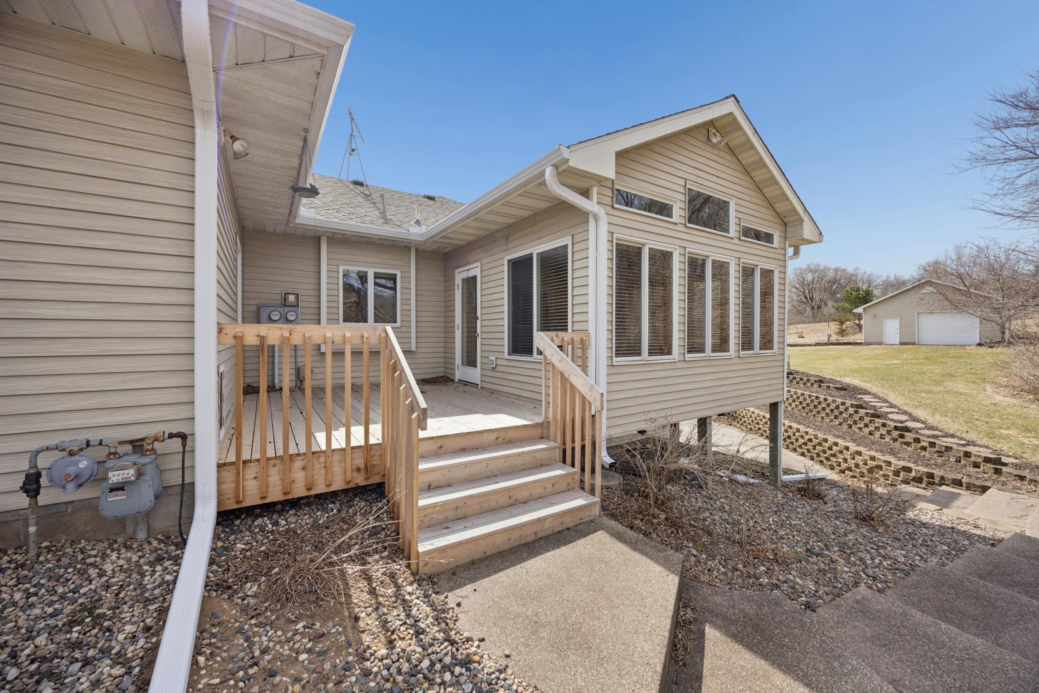 Deck off 3 season porch