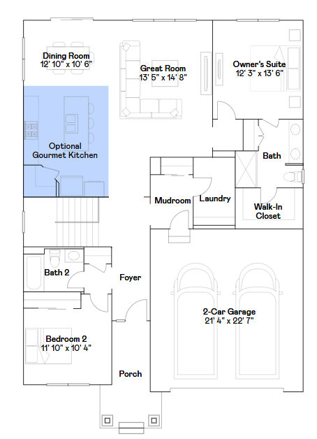 Cordoba main level floorplan.