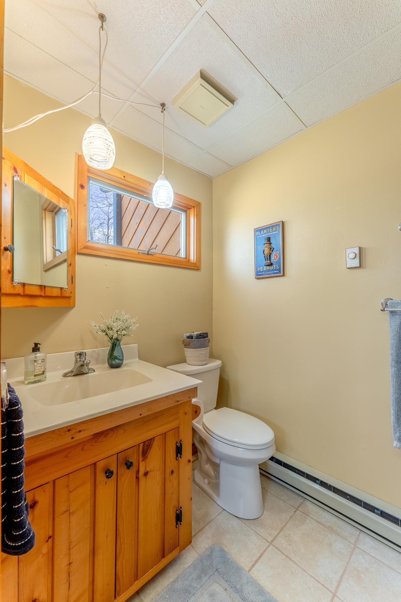 Bathroom on ground level.