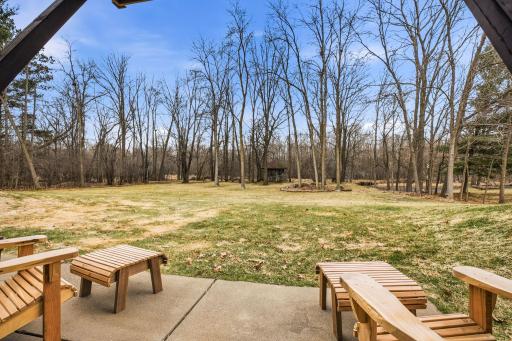 Backyard Patio With Beautiful Views Overlooking The Backyard And River!!