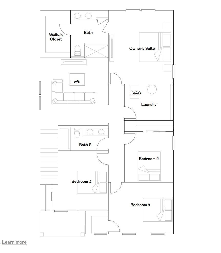 Sequoia upper level floorplan.