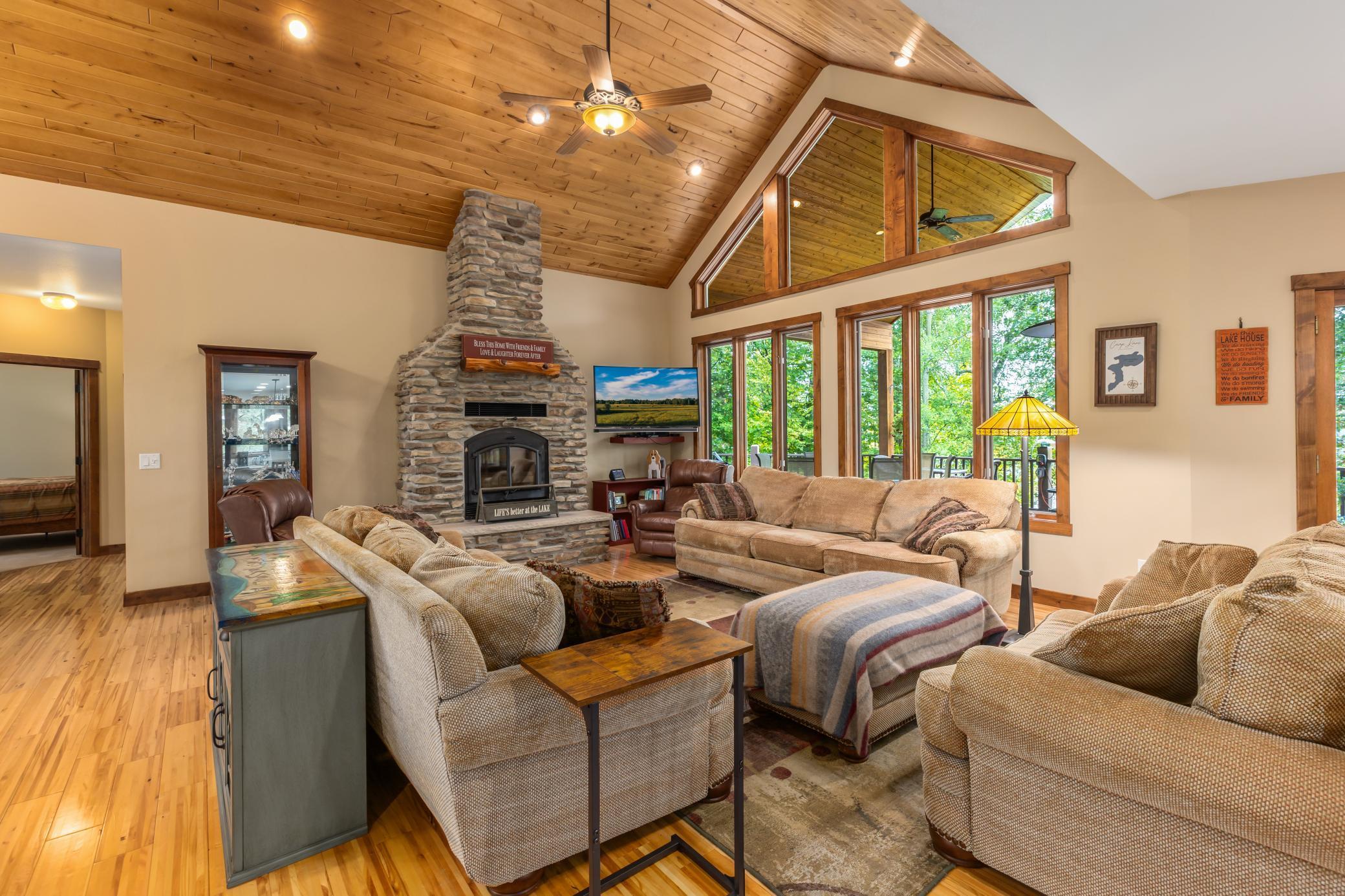 Wood Burning Fireplace