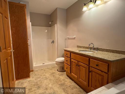 Owner's bath with seprate shower and whirlpool jetted tub