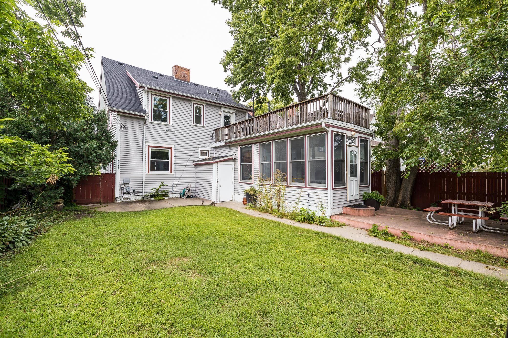 Fully fenced backyard