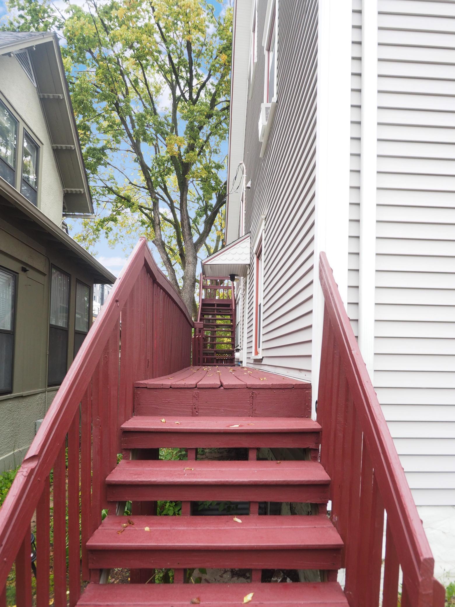 Stairs to upper unit
