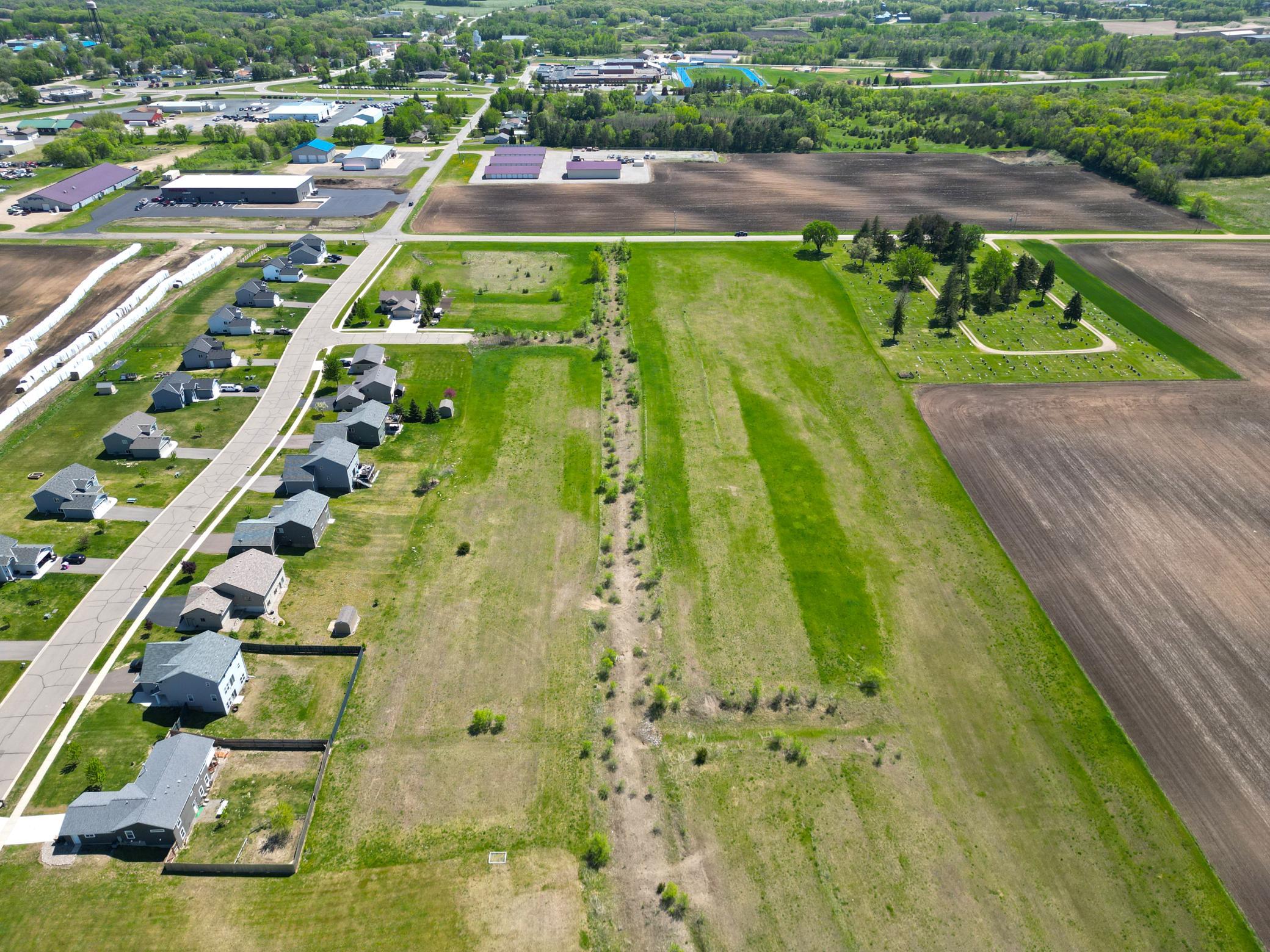 View from back of the development to the front.