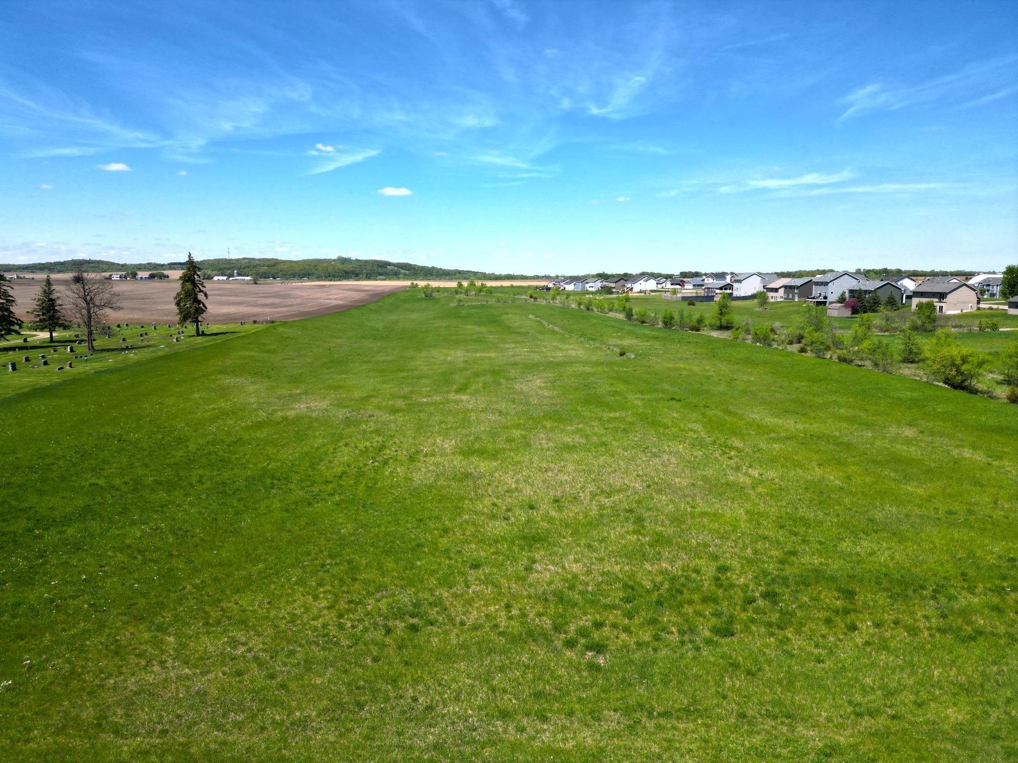 The park land has been dedicated, grading is completed and drainage areas are established.