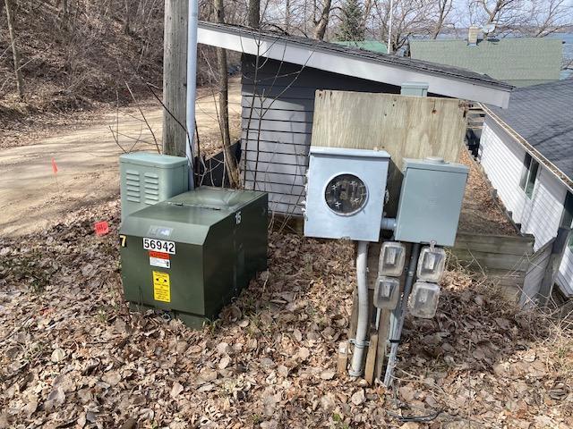 utilities no side of property