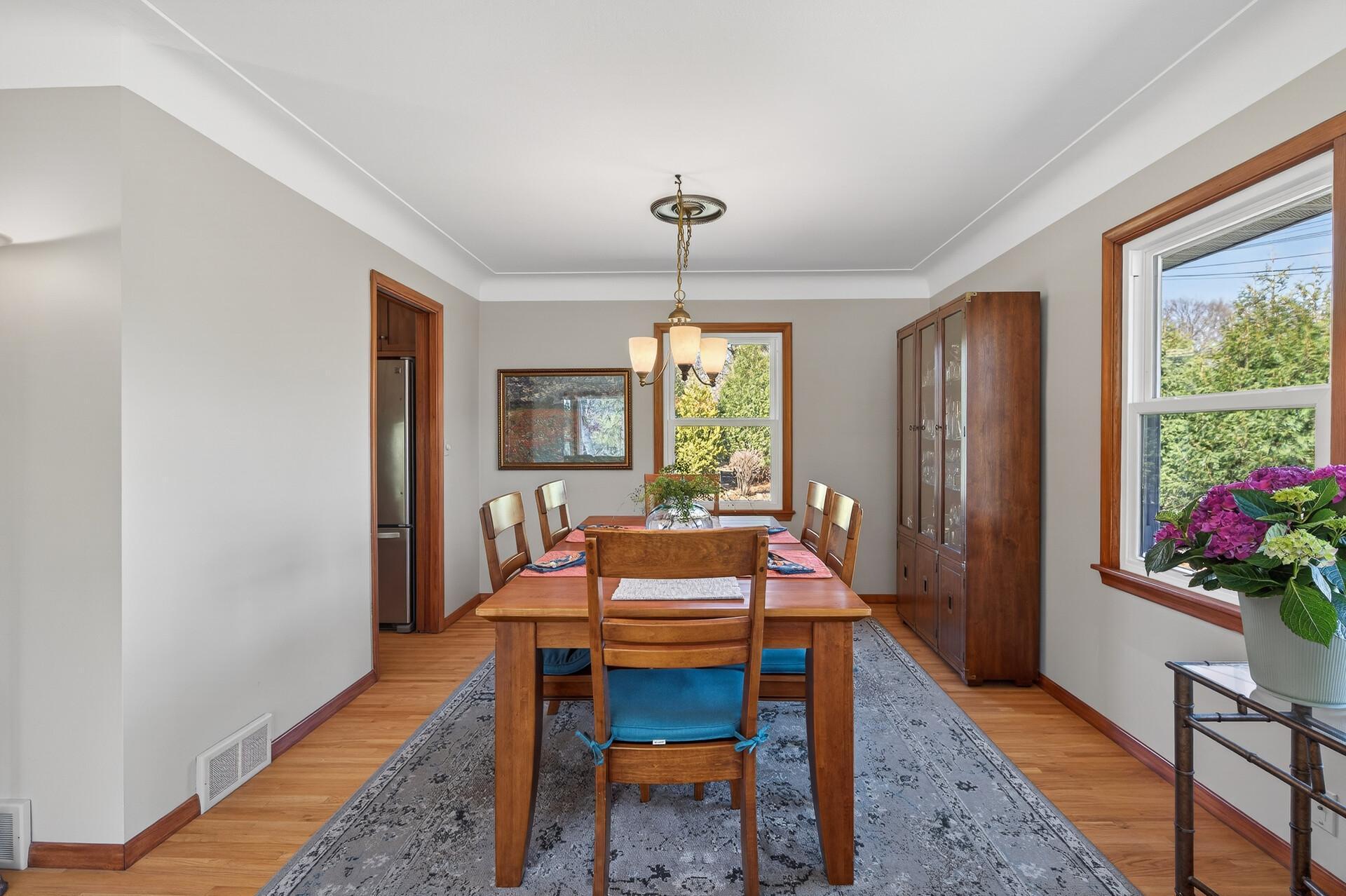 Separate dining for entertaining or large family.